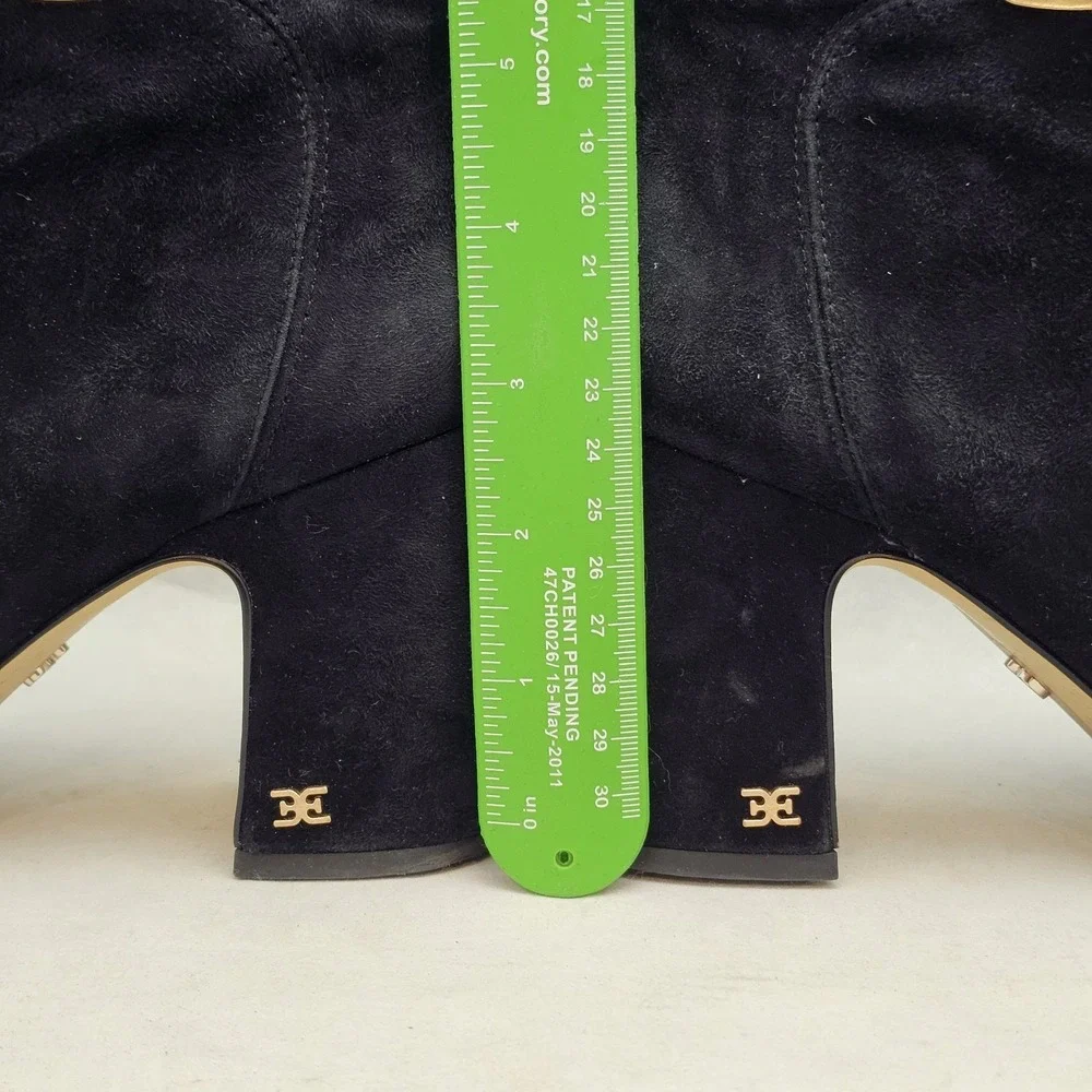 EUC Sam Edelman Florah Booties Women's Chic Black Suede High Ankle Size 9